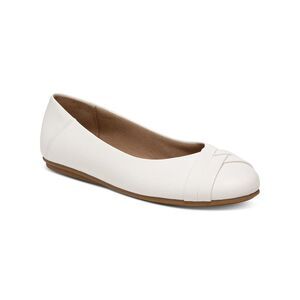 STYLE & COMPANY Womens White Sennette Round Toe Slip On Ballet Flats 10 M
